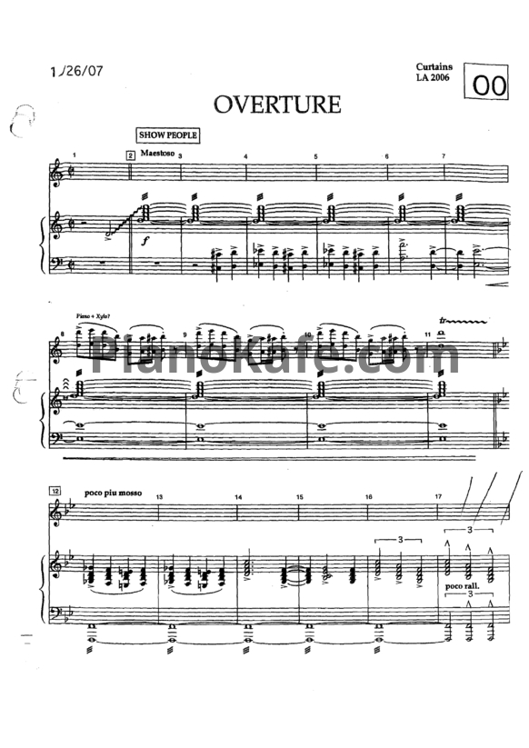 Ноты John Kander - Curtains (Книга нот) - PianoKafe.com