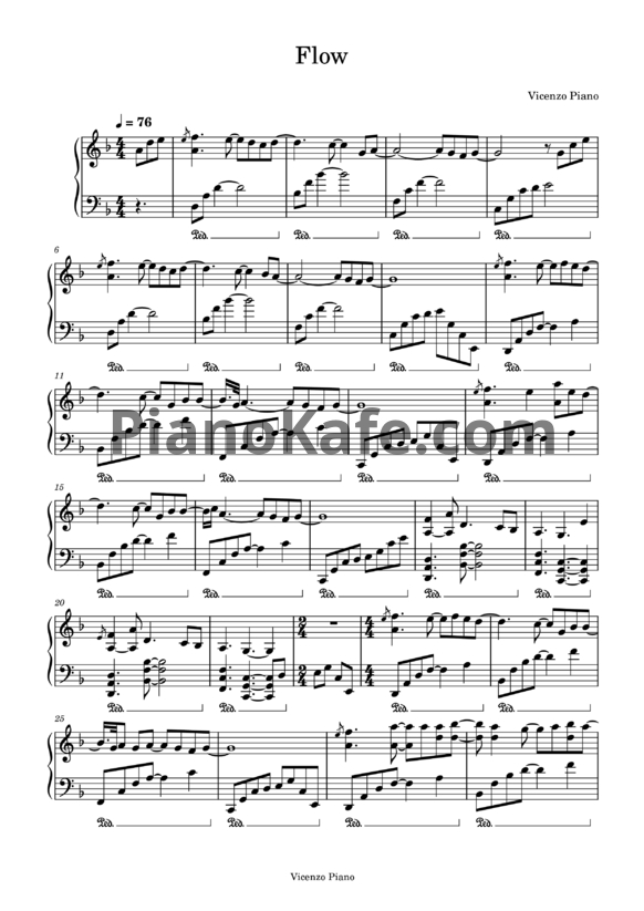 Ноты Vicenzo Piano - Flow - PianoKafe.com