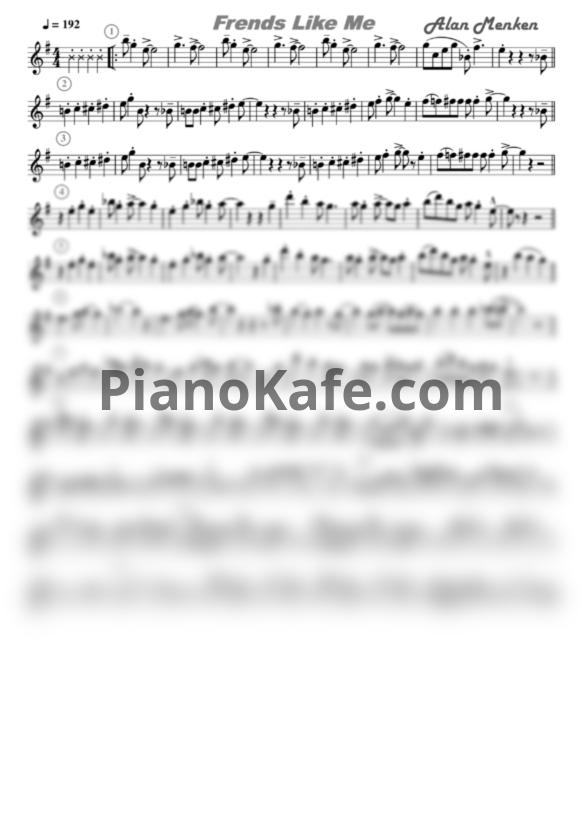 Ноты Alan Menken - Friends like me - PianoKafe.com
