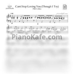 Ноты Phil Collins - Can't stop loving you (Though I try) - предпросмотр