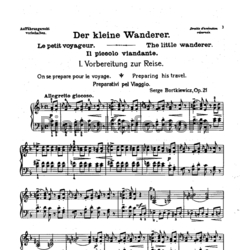 Ноты С. Борткевич - Маленький путешественник (Op. 21) - предпросмотр