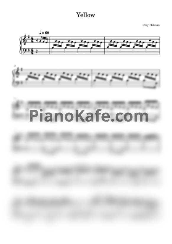Ноты Clay Hilman - Yellow - PianoKafe.com