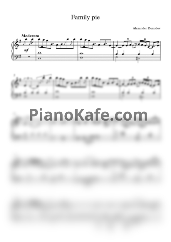 Ноты Alexander Demidov - Family pie - PianoKafe.com