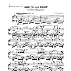 Ноты Ф. Шопен - Анданте-спианато и большой блестящий полонез ми-бемоль мажор (OP. 22) - предпросмотр
