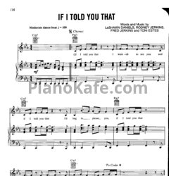 Ноты Whitney Houston & George Michael - If I Told You That - предпросмотр