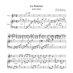 Ноты Charles Aznavour - La Bohème (arr. Rouden Ilya) - предпросмотр