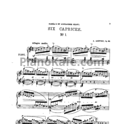 Ноты Антон Аренский - 6 каприсов для фортепиано (Op. 43) - предпросмотр