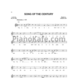 Ноты Green Day - Song of the century - предпросмотр