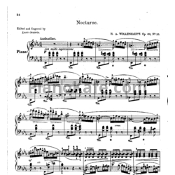 Ноты Герман Волленгаупт - Ноктюрн (Соч. 29, №10) - предпросмотр