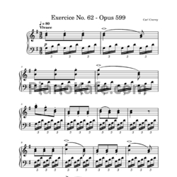 Ноты Карл Черни - Practical exercises for beginners (Op. 599, №62) - предпросмотр