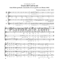 Ноты Ф. Сориано - Uscio del Ciel tu sei - предпросмотр
