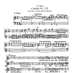Ноты И. Бах - Кантата №135 "Ach herr, mich armen sunder" (BWV 135) - предпросмотр