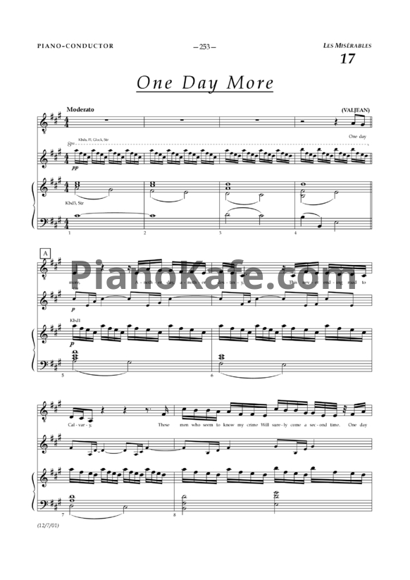 Ноты Claude-Michel Schonberg - One day more - PianoKafe.com