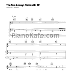 Ноты A-ha - The sun always shines on TV - предпросмотр