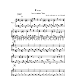 Ноты Joni Mitchell - River - предпросмотр