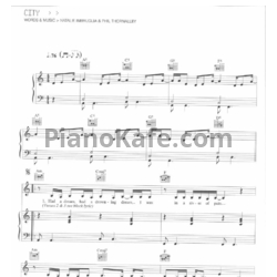 Ноты Natalie Imbruglia - City - предпросмотр