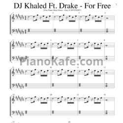 Ноты DJ Khaled feat. Drake - For free - предпросмотр