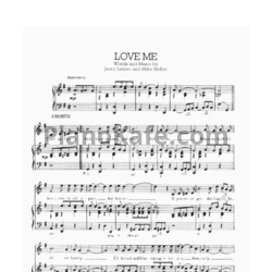 Ноты Elvis Presley - Love me - предпросмотр