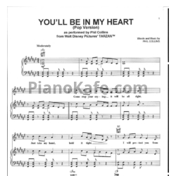 Ноты Phil Collins - You'll be in my heart - предпросмотр