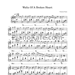 Ноты Vicenzo Piano - Waltz Of A Broken Heart - предпросмотр