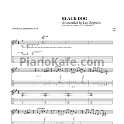 Ноты Led Zeppelin - Black dog - предпросмотр