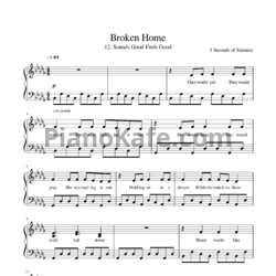 Ноты 5 Seconds of Summer - Broken home - предпросмотр