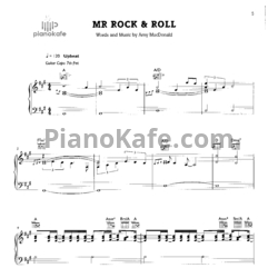 Ноты Amy Macdonald - Mr Rock & Roll - предпросмотр