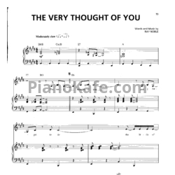 Ноты Billie Holiday - The very thought of you - предпросмотр