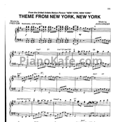 Ноты Frank Sinatra - New York New York (Версия 3) - предпросмотр