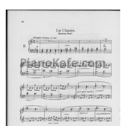 Ноты Фридрих Бургмюллер - Этюд La Chasse (Hounting song) (Op. 100, №9) - предпросмотр