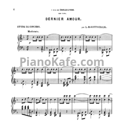 Ноты Луи Моро Готшалк - Dernier amour (Op. 63) - предпросмотр