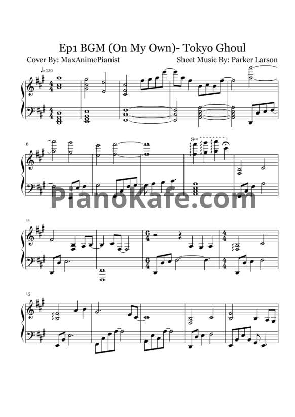 Ноты Yutaka Yamada - On my own (Версия 2) - PianoKafe.com