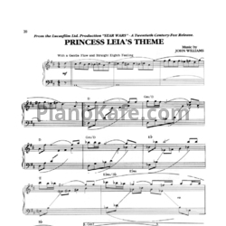 Ноты John Williams - Princess Leia's theme - предпросмотр