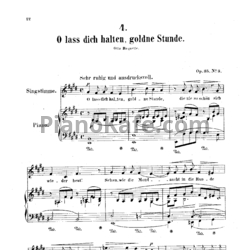 Ноты А. Йенсен - O lass dich halten, goldne Stunde (Op. 35, №3) - предпросмотр