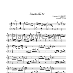 Ноты Д. Скарлатти - Соната K31 - предпросмотр