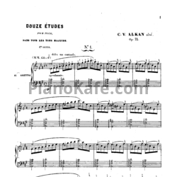 Ноты Шарль Алькан - Двенадцать этюдов во всех мажорных тональностях (Op. 35) - предпросмотр