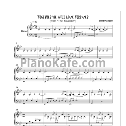 Ноты Clint Mansell - Together we will live forever - предпросмотр