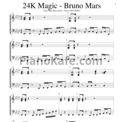 Ноты Bruno Mars - 24K magic - предпросмотр