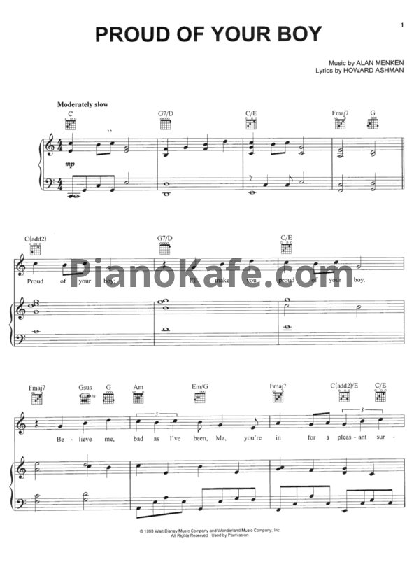 Ноты Clay Aiken - Proud of your boy - PianoKafe.com
