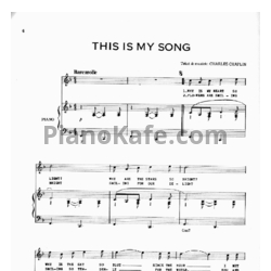 Ноты Frank Sinatra - This is my song - предпросмотр