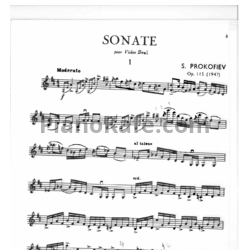 Ноты Сергей Прокофьев - Соната ре мажор для скрипки соло (Op. 115) - предпросмотр