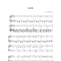 Ноты П. Чайковский - Вальс (для фортепиано в 4 руки) - предпросмотр