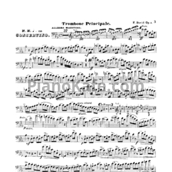 Ноты Ф. Давид - Trombone principale (Op. 4) - предпросмотр