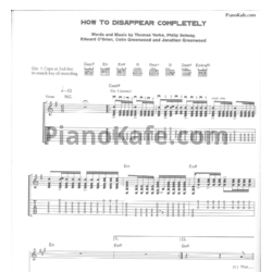 Ноты Radiohead - How to disappear completely - предпросмотр