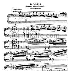 Ноты Ф. Шопен - Вариации ми мажор на тему немецкой народной песни `Der Schweizerbub` (B. 14) - предпросмотр