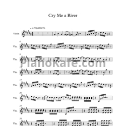 Ноты David Garrett - Cry me a river - предпросмотр