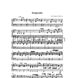 Ноты Eagles - Desperado (Версия 2) - предпросмотр