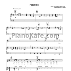 Ноты Maroon 5 - Feelings - предпросмотр