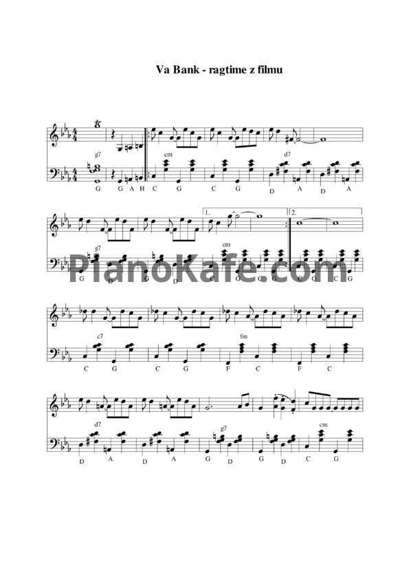 Ноты Хенрик Кузьняк - Регтайм - PianoKafe.com