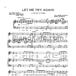 Ноты Frank Sinatra - Let me try again - предпросмотр